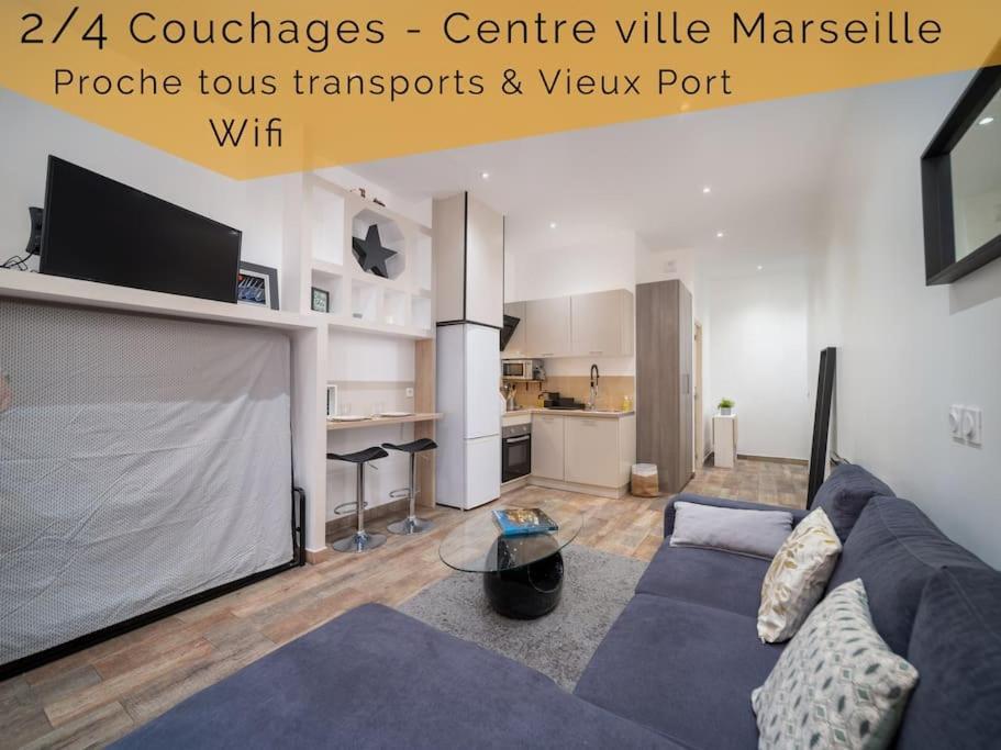 Appartement Tout Equipe 2 A 4 Couchages Au Coeur Du Vieux Port Marseille Extérieur photo